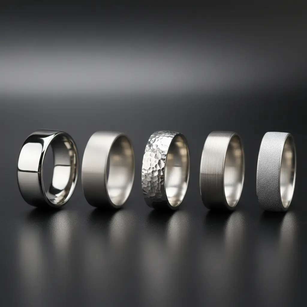 Hammered, brushed and sandblasted jewelry textures for unique designs