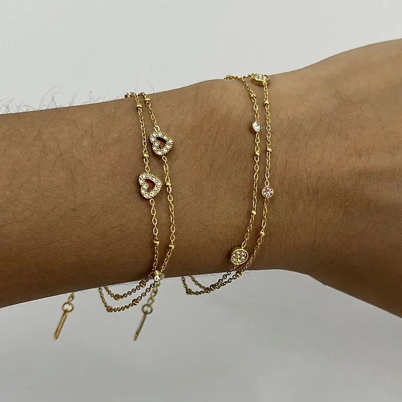 Minimalist charm bracelets by HonHo Jewelry